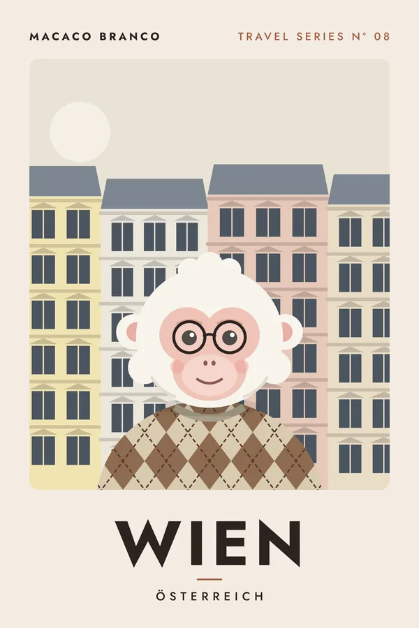 Wien Macaco Travel Series Poster